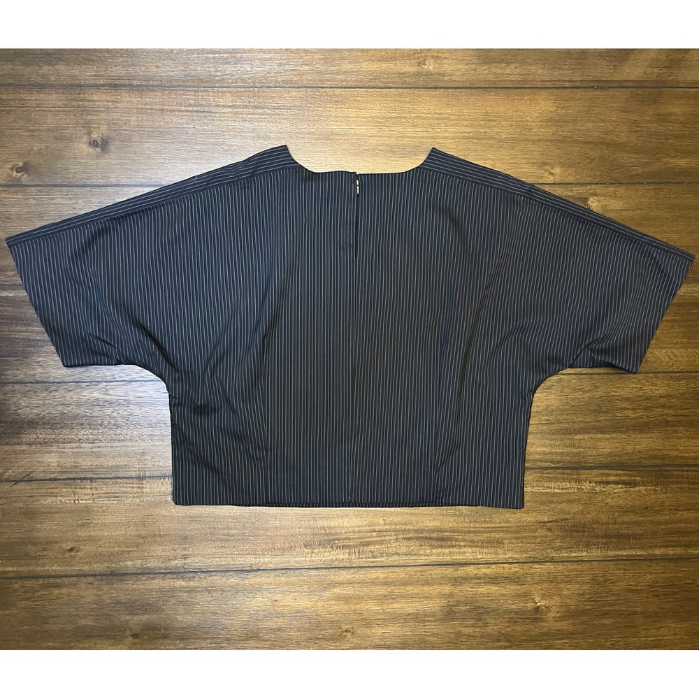 Brooks Brothers Stretch Wool Pinstripe Crop Top Made in Italy Size 16 - Picture 2 of 4